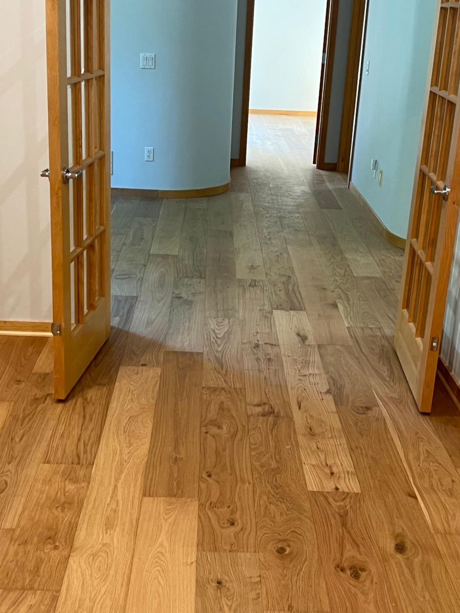 Wide plank white oak floor