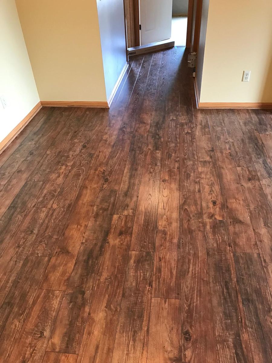 Auburn hickory laminate hallway