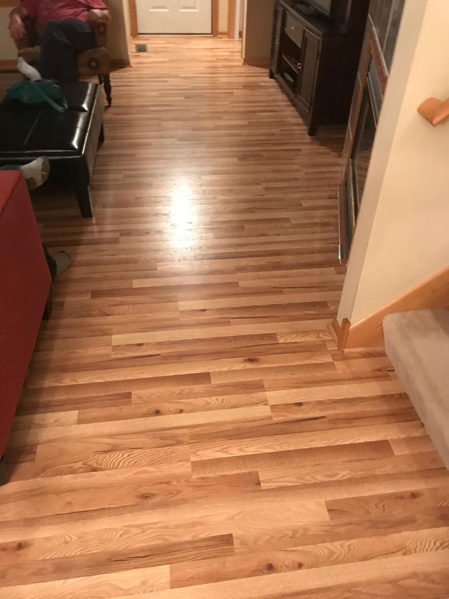 Golden oak laminate living room