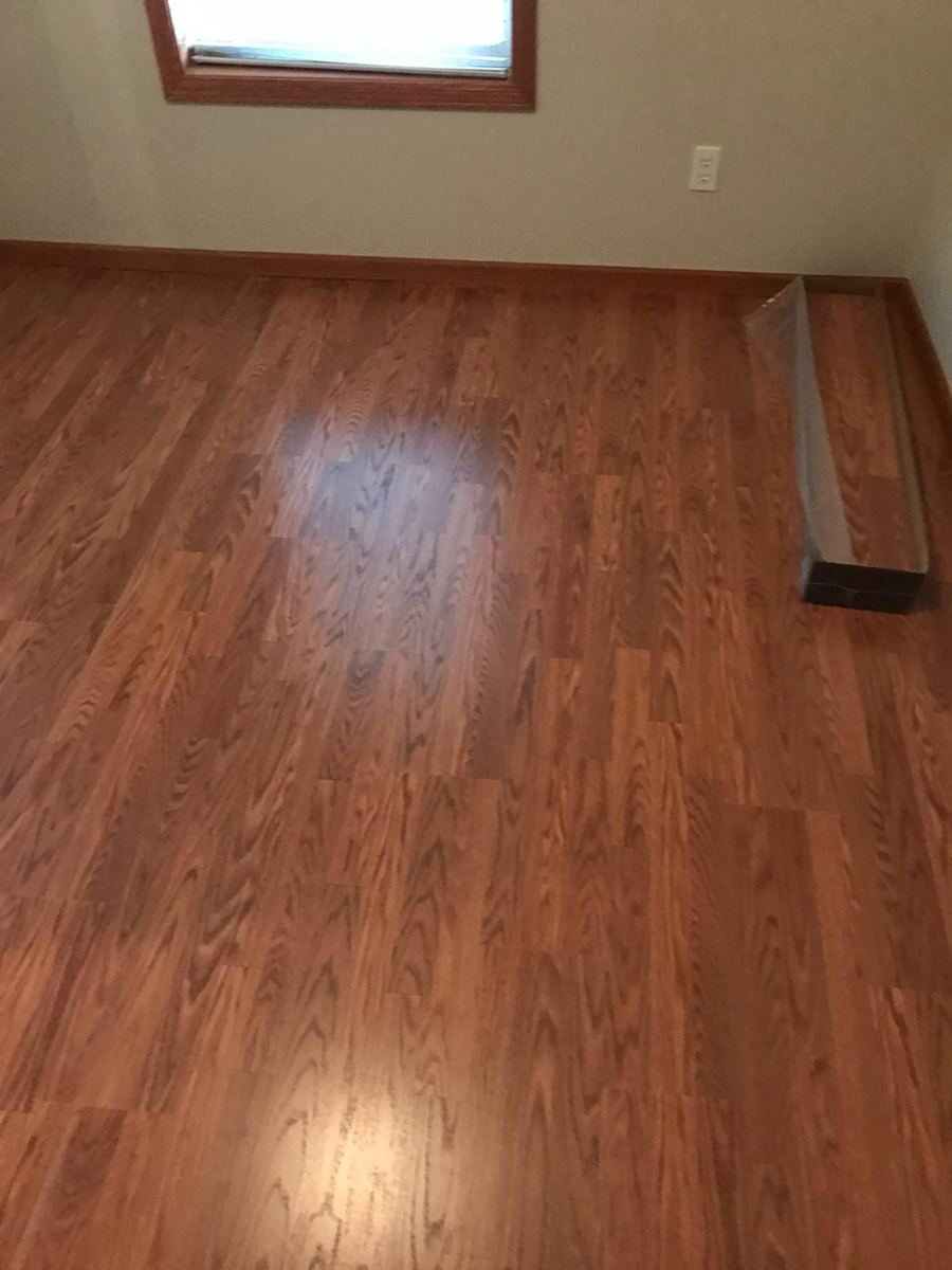 Gunstock oak laminate room