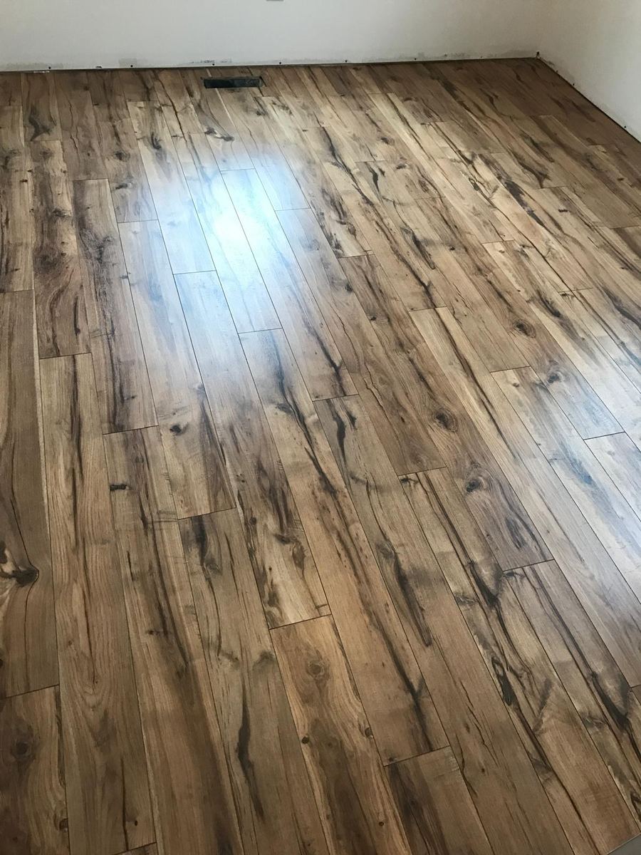 Rustic hickory laminate room