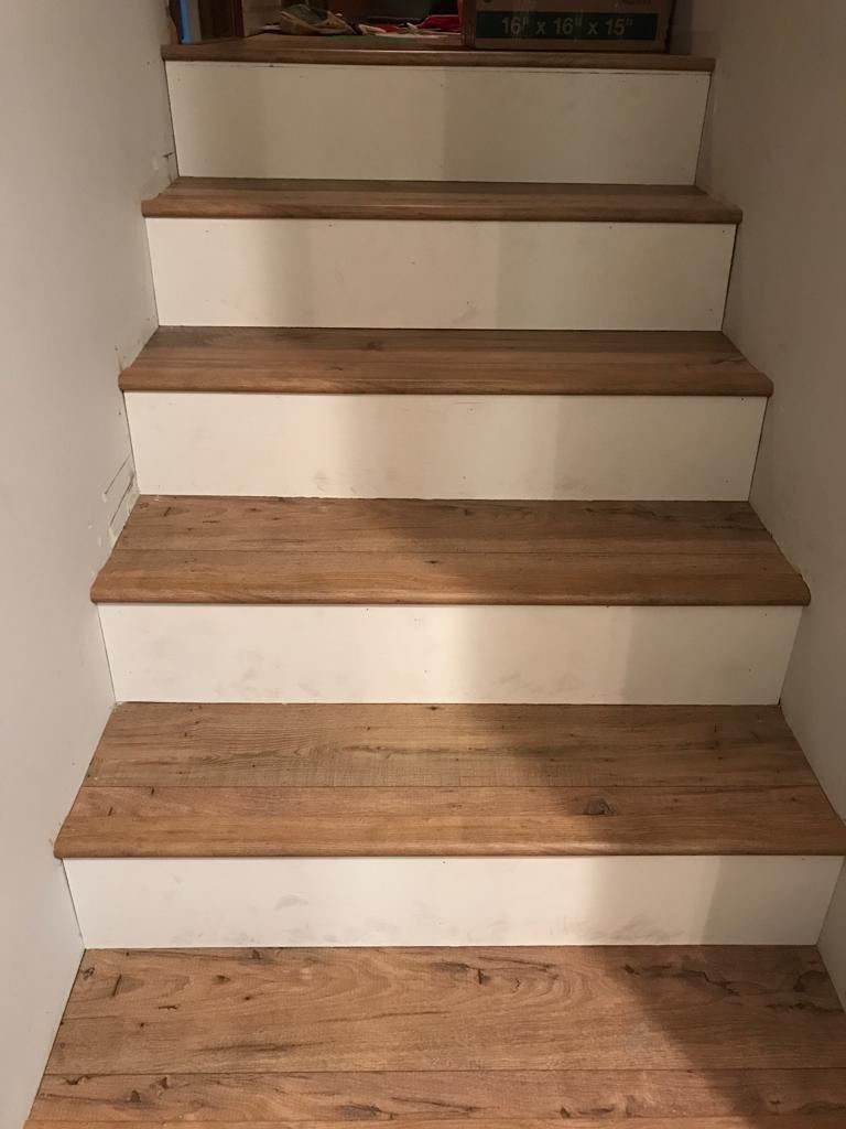 Rustic oak stair treads